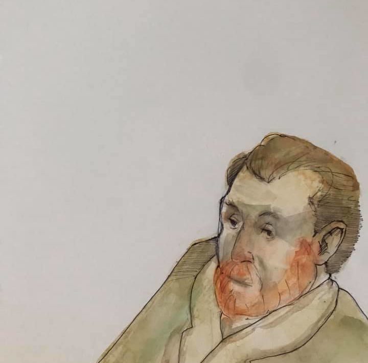 6-Sketch-after-van-Gogh-2020-Mixed-media-and-watercolor-on-paper-12-x-9