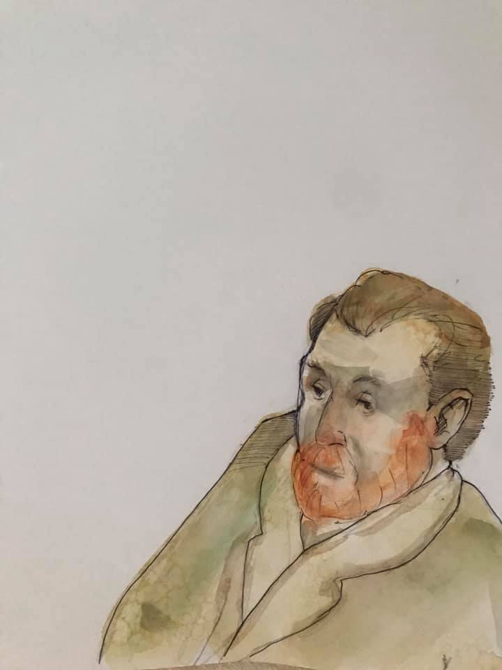 6-Sketch-after-van-Gogh-2020-Mixed-media-and-watercolor-on-paper-12-x-9