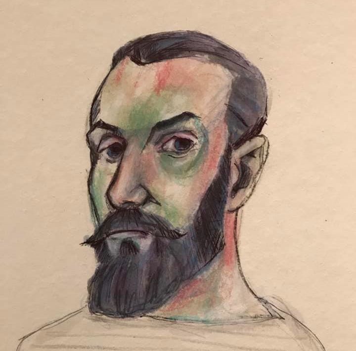 8-Sketch-Alexej-Jawlensky-2020-Mixed-media-and-watercolor-on-paper-12-x-9