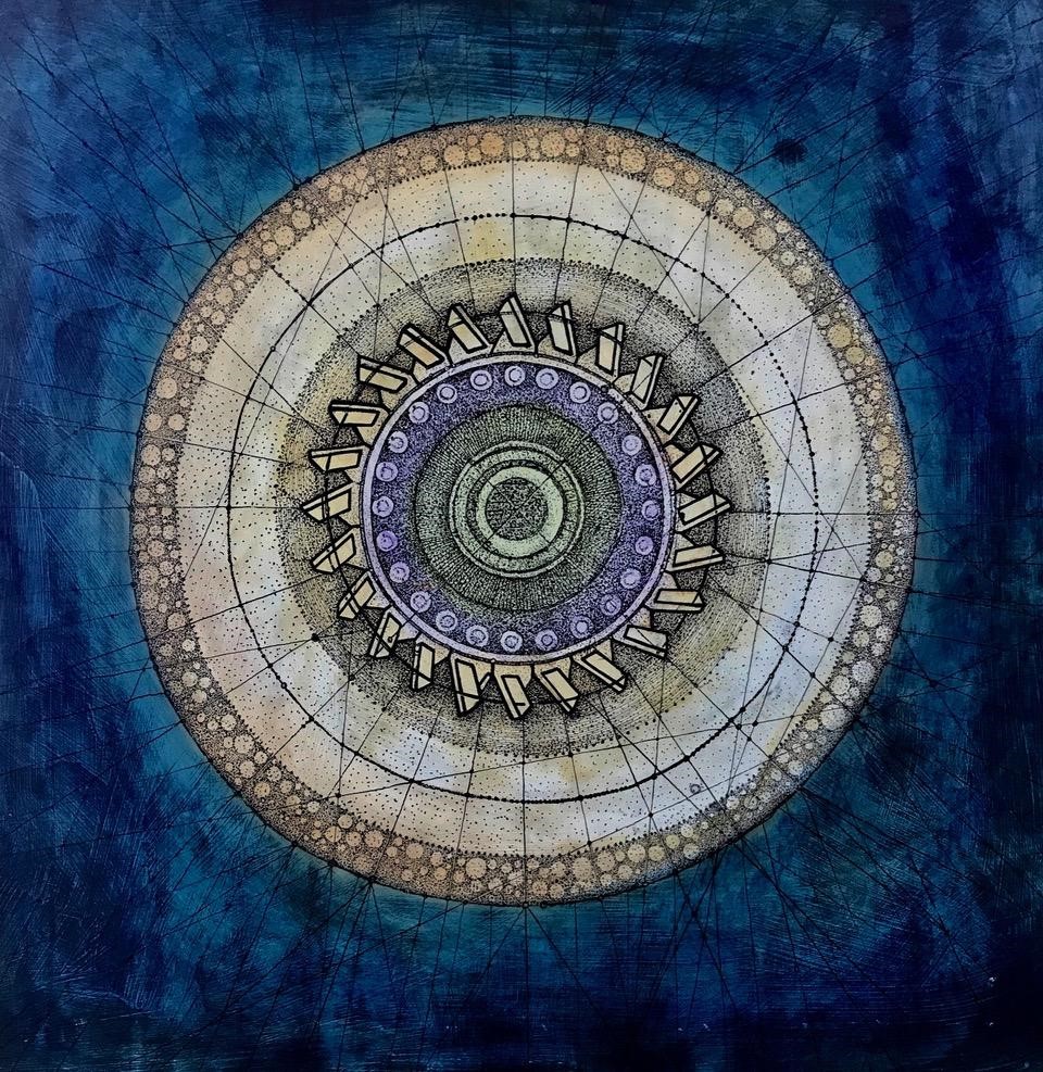 5-Penny-Cerling-Structure-Lignin-Transportation-Lignin-Plant-Evolution-series-2020-Pen-ink-and-oil-on-wood-24-x-24-in.