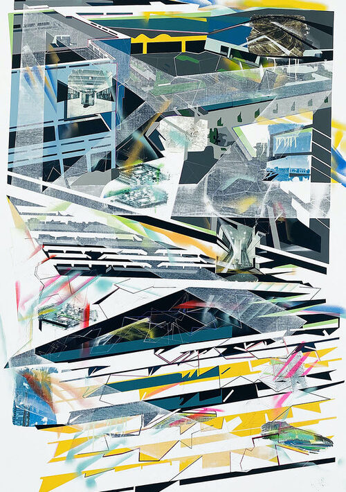 2-Emilie-Duval-_Truth-Space-and-Emptiness_-2020-Acrylic-ink-marker-spray-paint-and-collages-on-canvas-72-×-52-in