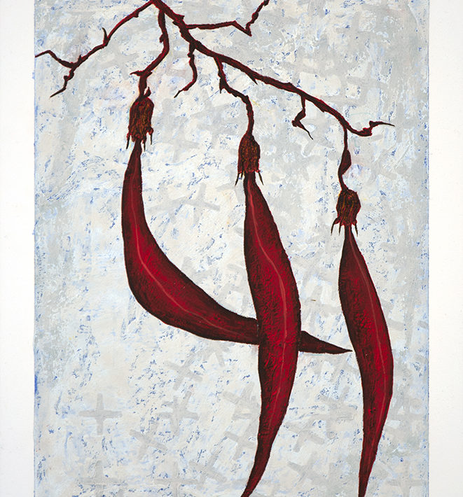 4-Tracye-Wear-“Dried-Pods”-2020-oil-stick-on-paper-16.125-x-12-¼-inches