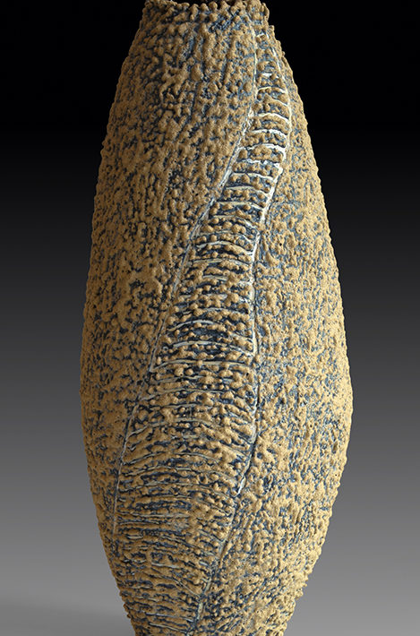 7-Tracye-Wear-“Snake-Vessel”-2020-mid-range-stoneware-glazes-23.5-x-9.5-x-9-inches