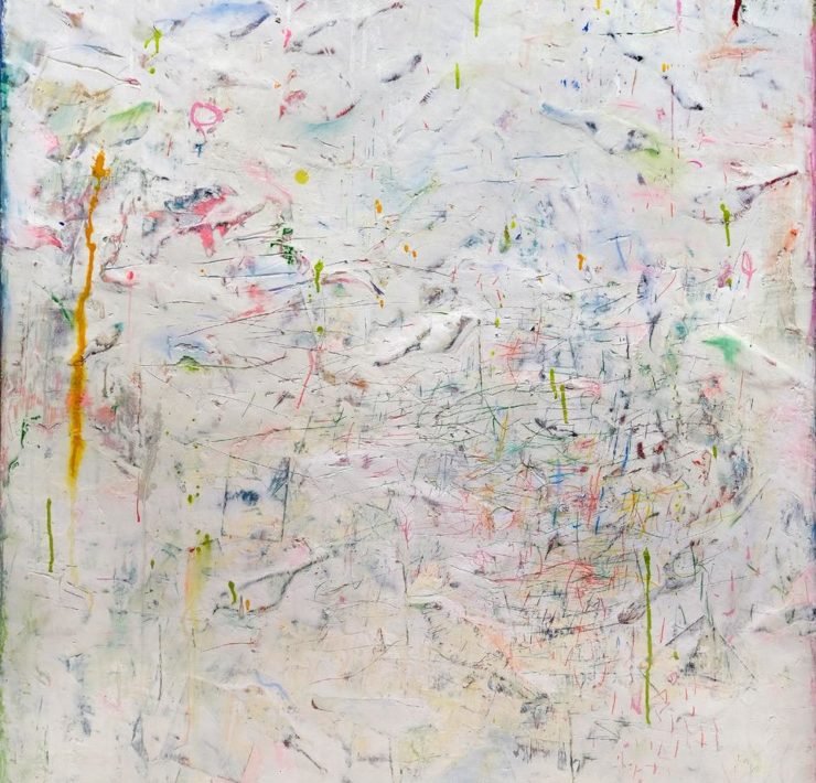 2-Roberta-Harris-“Our-Mighty-Moon-Memories”-2021-Mixed-media-plaster-on-canvas-60-x-48