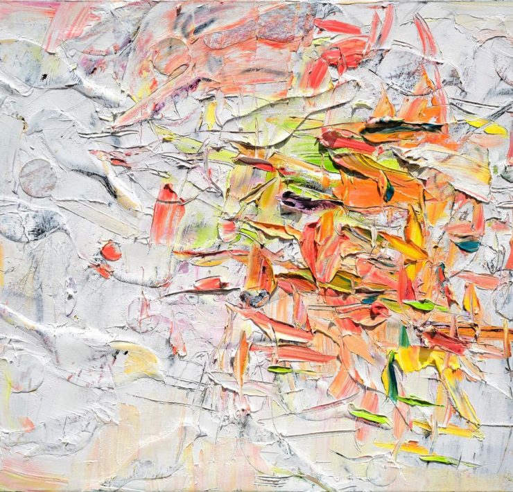 5-Robert-Harris-“Round-and-Round-Again”-2021-Oil-and-Mixed-media-on-canvas-24-x-30-in