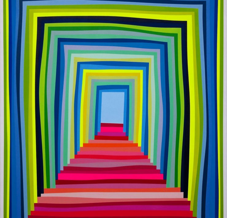 1-Christopher-Cascio-Untitled-Portal-Pink-stairs-Aerosol-acrylic-on-canvas-2021-51.5-x-41.5-inches