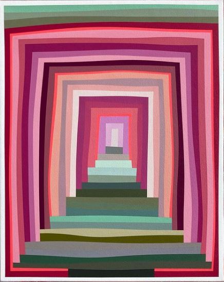 2-Christopher-Cascio-Untitled-Portal-Green-stairs-Aerosol-acrylic-2020-2021-16-x-20-inches