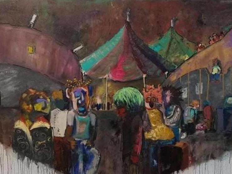 3-Vincent-Blair-“Carne-veil”-2019-Acrylic-35-x-59-x-100-inches