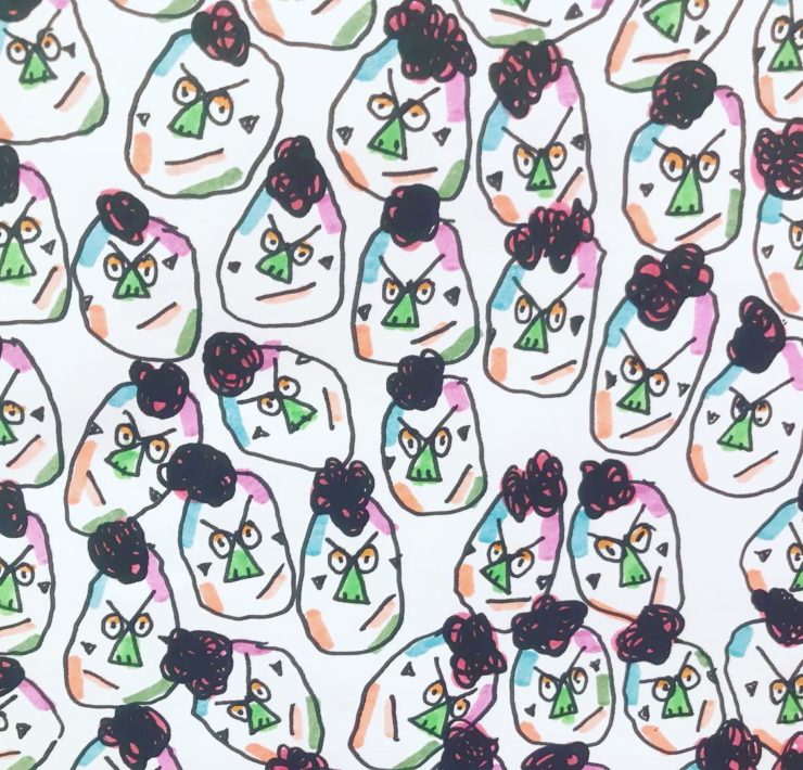 7-Russell-Etchen-“About-80-people”-detail-Colored-pencil-and-paper