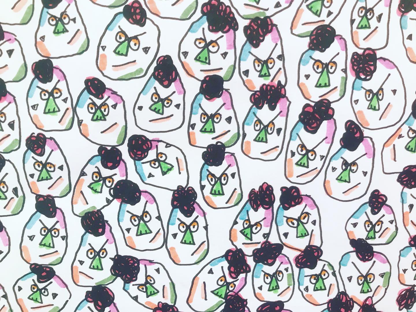 7-Russell-Etchen-“About-80-people”-detail-Colored-pencil-and-paper