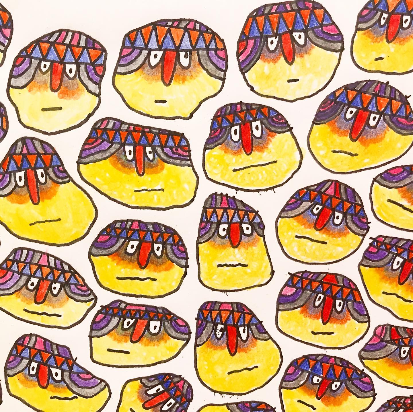 8-Russell-Etchen-“People”-detail-Colored-pencil-and-paper
