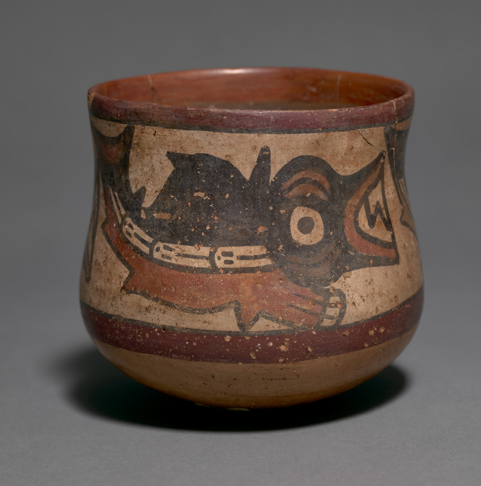 6-Polychrome-Round-Bottom-Bowl-Depicting-Sharks-or-Orcas-ca.-100–800-CE