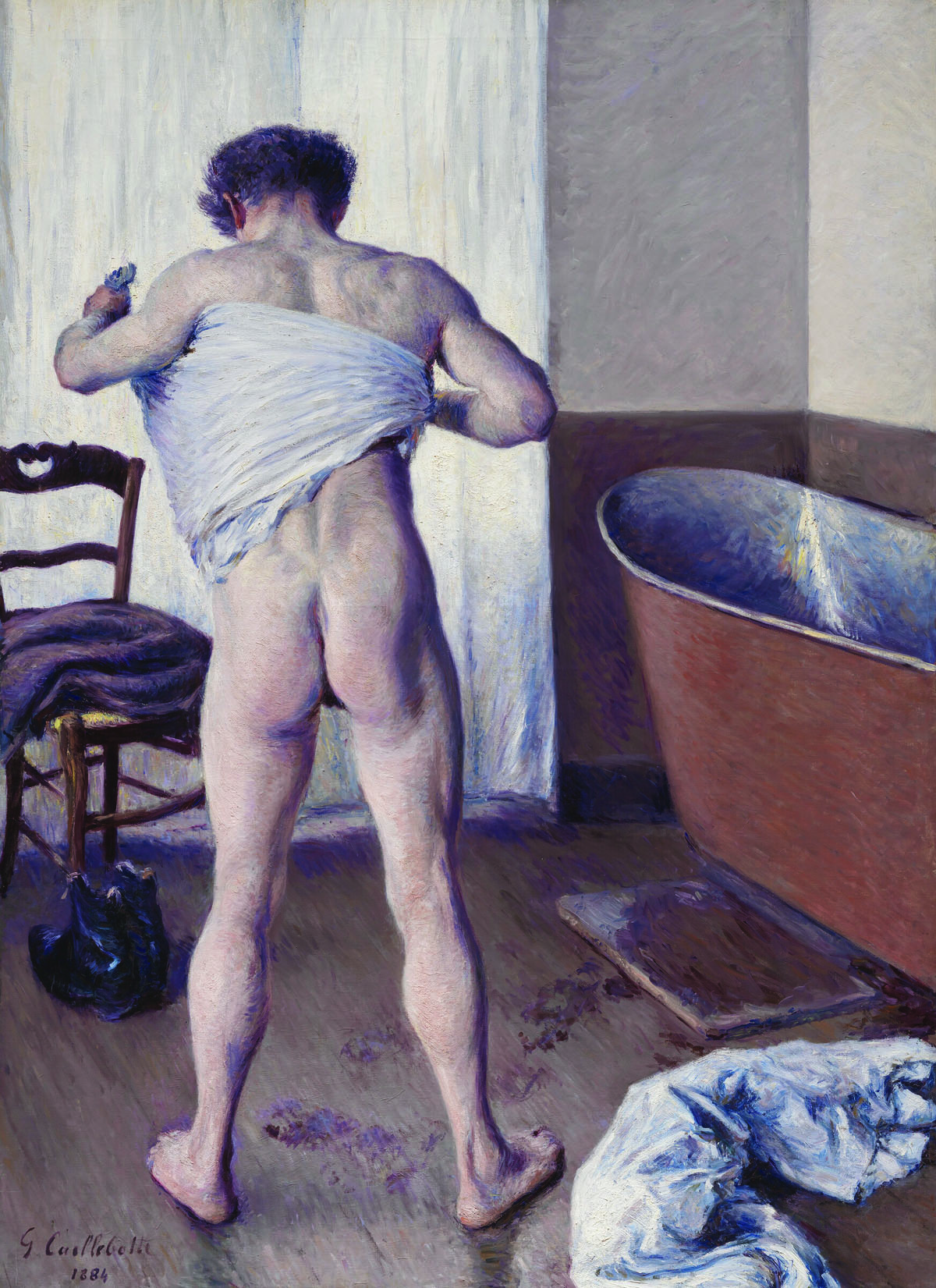 14-Caillebotte-Man-at-His-Bath-1884