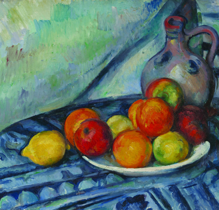 7-Cezanne-Fruit-and-a-Jug-on-a-Table-c.-1890-94
