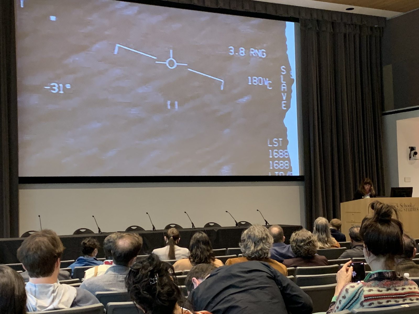 7-Diana-Pasulka-conference-lecture-with-UFO-video
