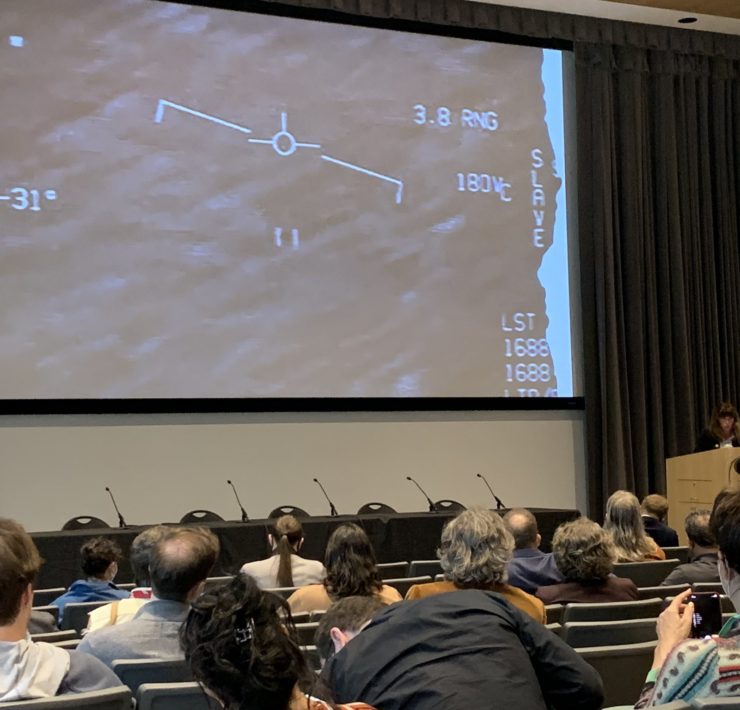 7-Diana-Pasulka-conference-lecture-with-UFO-video