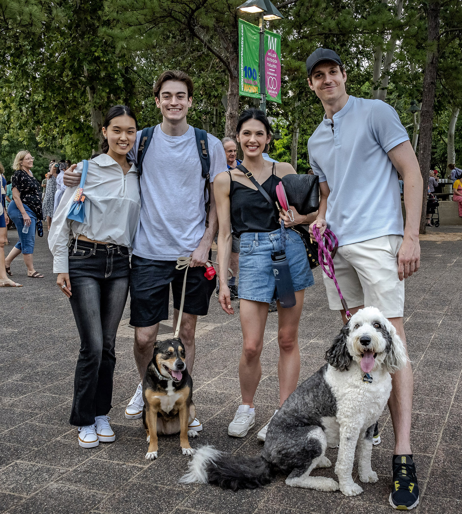 Houston-Ballet-Dancers-Danbi-Kim-Riley-McMurray-Beckanne-Sisk-and-Chase-OConnell-and-dogs-Miya-and-Panda