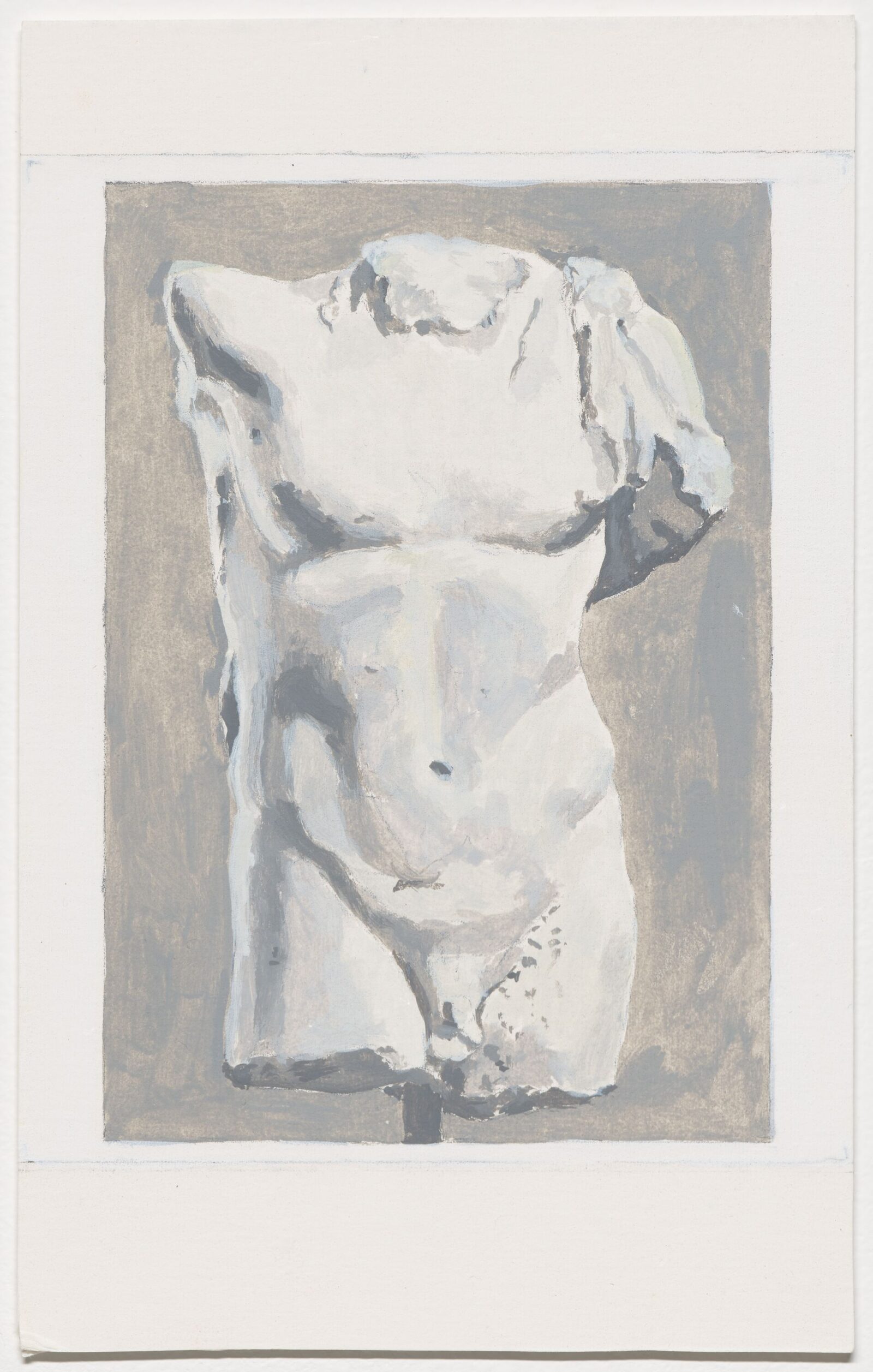 Francesca Fuchs, Male Torso (Front) Sketch, 2022