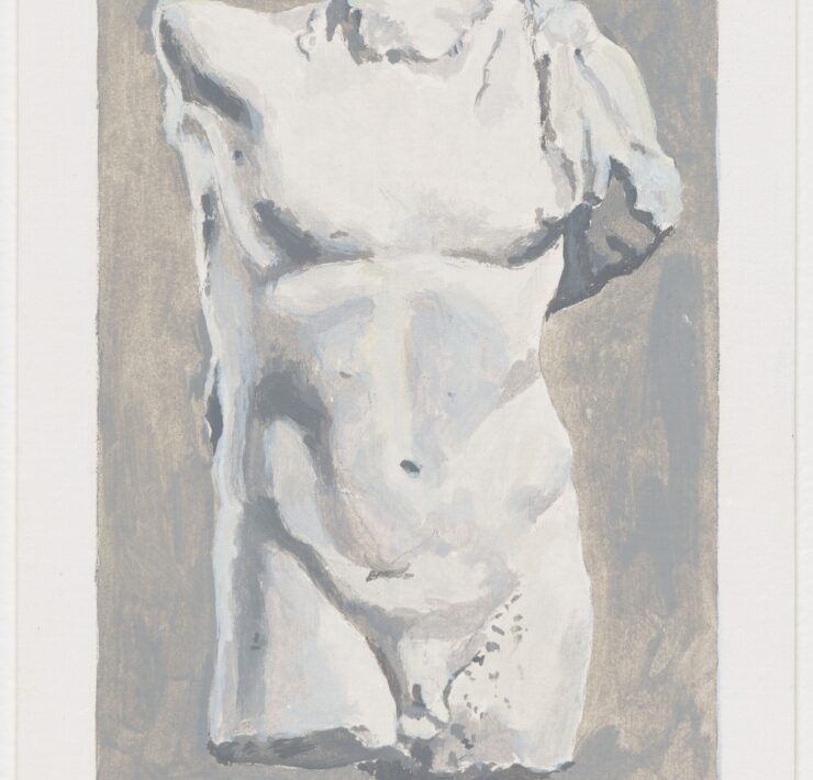 Francesca Fuchs, Male Torso (Front) Sketch, 2022