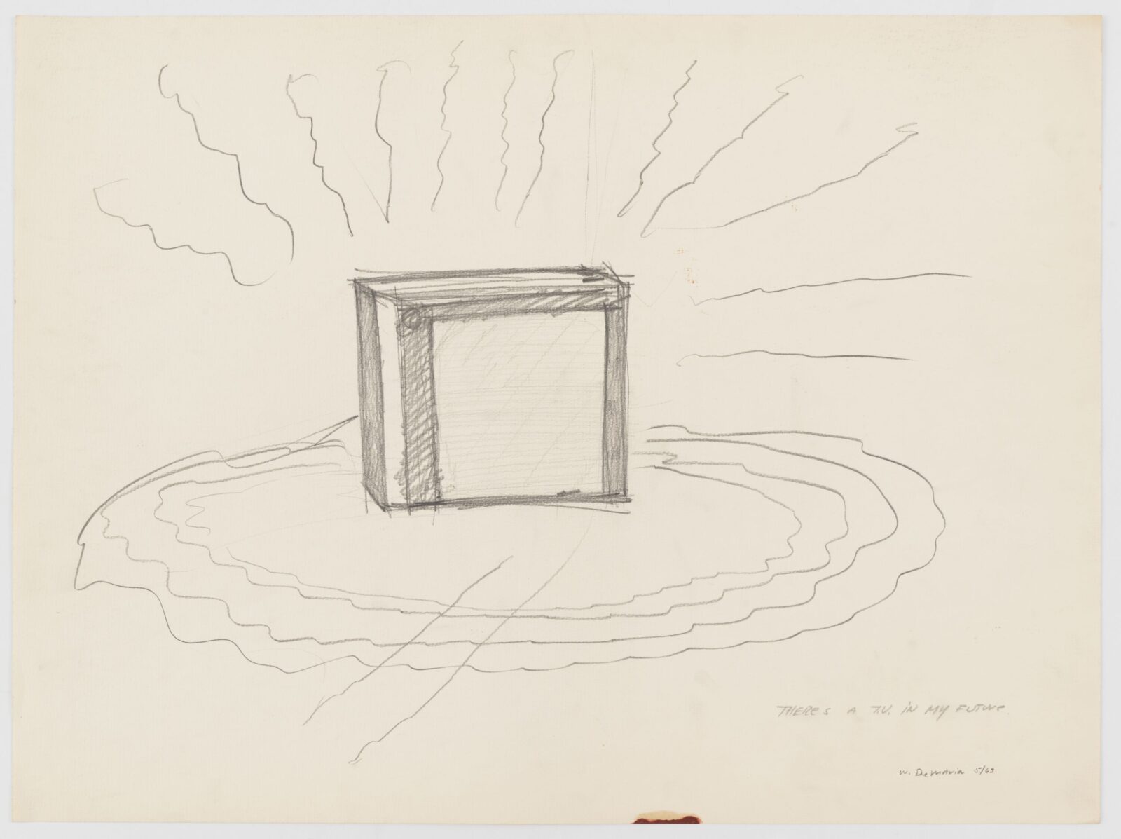 Walter De Maria, There is a TV in My Future, 1963