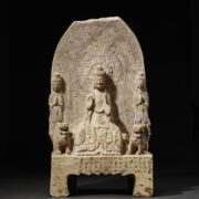 03 Buddhist Triad, China, Northern Wei dynasty, dated 526,