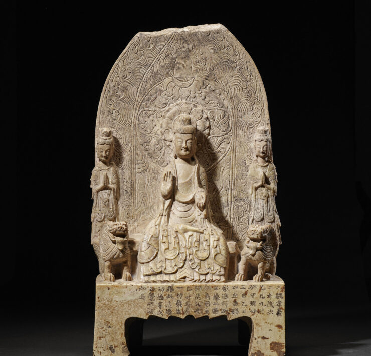 03 Buddhist Triad, China, Northern Wei dynasty, dated 526,