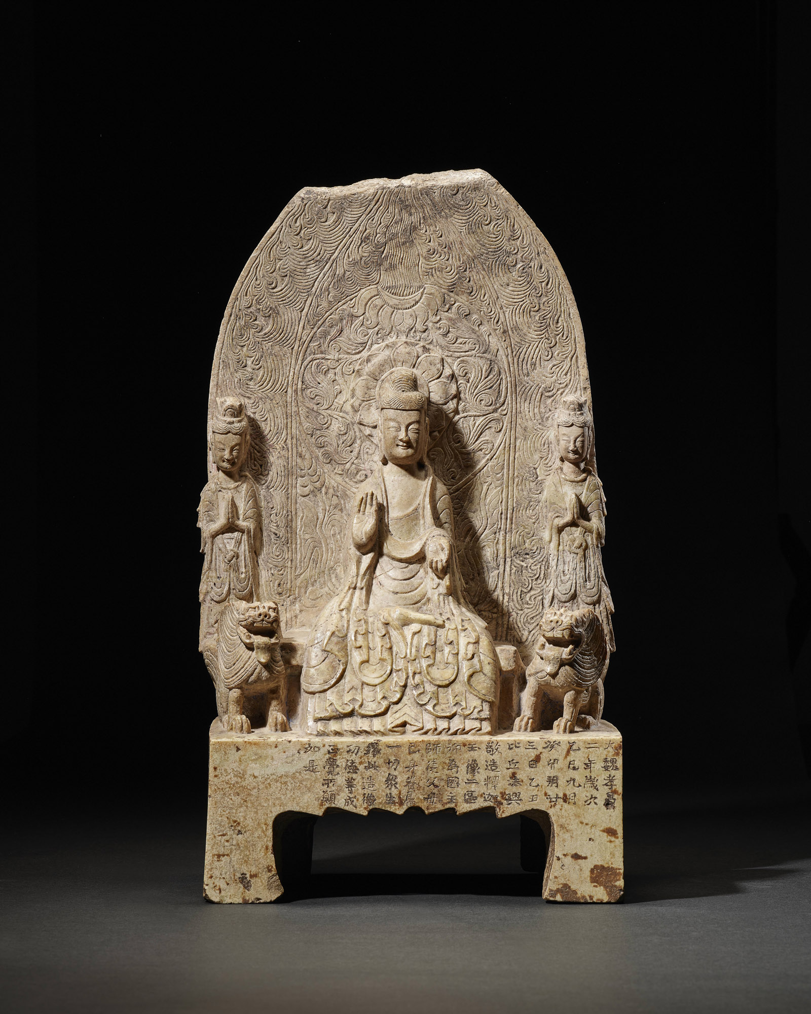 03 Buddhist Triad, China, Northern Wei dynasty, dated 526,