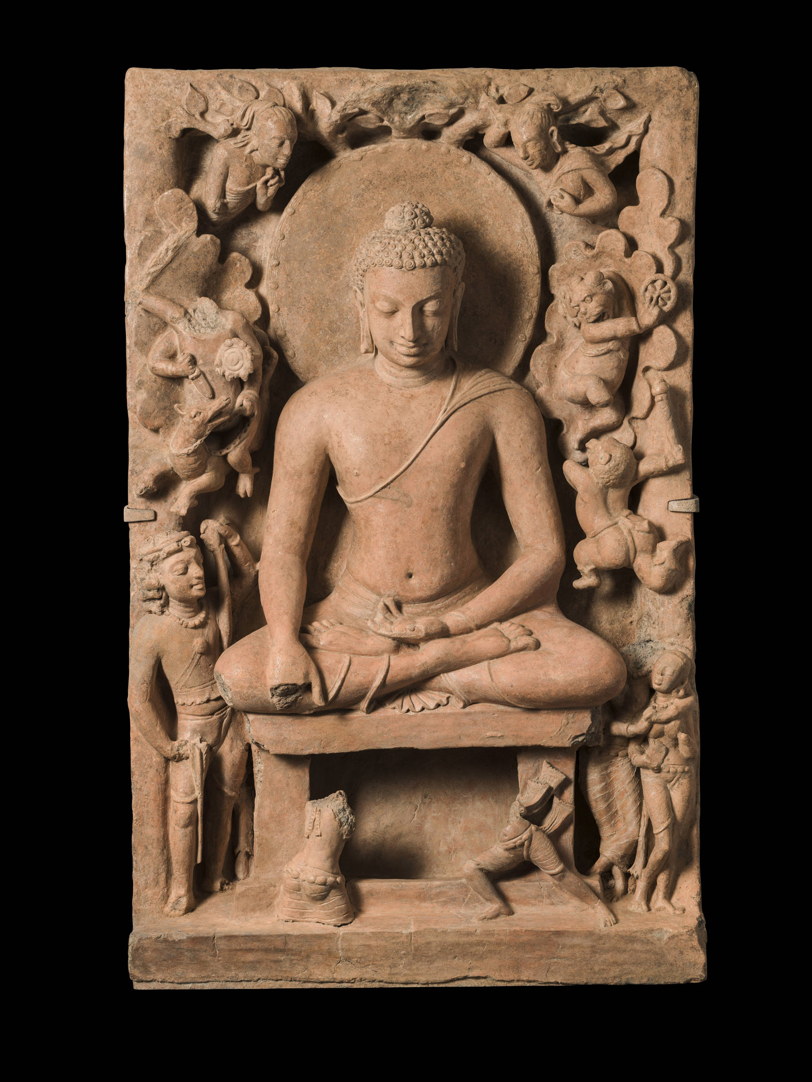06 Buddha Maravjava Triumphing of Mara, Eastern India or Bangladesh, 6th 7th century