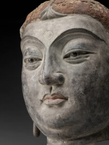 09a Buddha Head [detail], China, Tang dynasty, 8th century