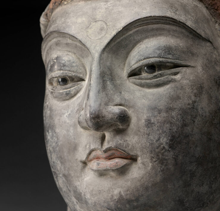 09a Buddha Head [detail], China, Tang dynasty, 8th century
