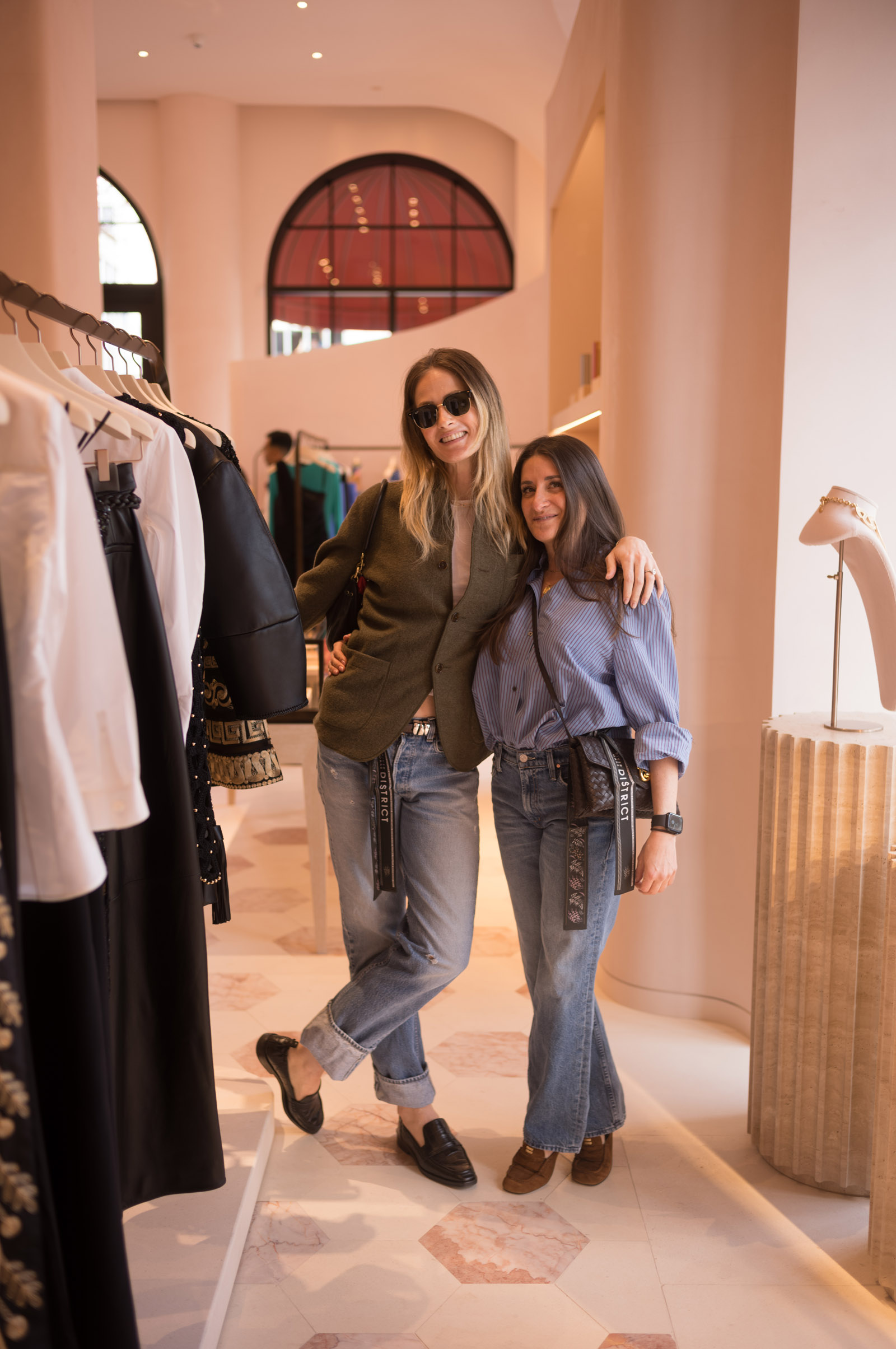 Thea Pheasey and Hillary Jebbitt at Carolina Herrera by Daniel Ortiz