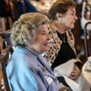 LHSAA Photo 14 – Honoree Karen Tellspsen, class of 1958, watching the tribute presentation