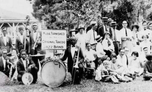 Early photo of the Original Tuxedo Jazz Band
