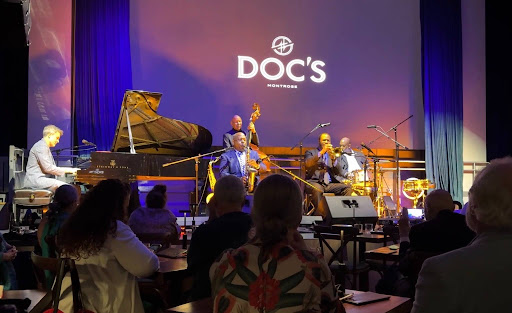 Left to right, Paul Longstreth, piano, Roderick Paulin, tenor sax and clarinet, Richard Motin, bass, Andrew Baham, trumpet, Gerald French, drums