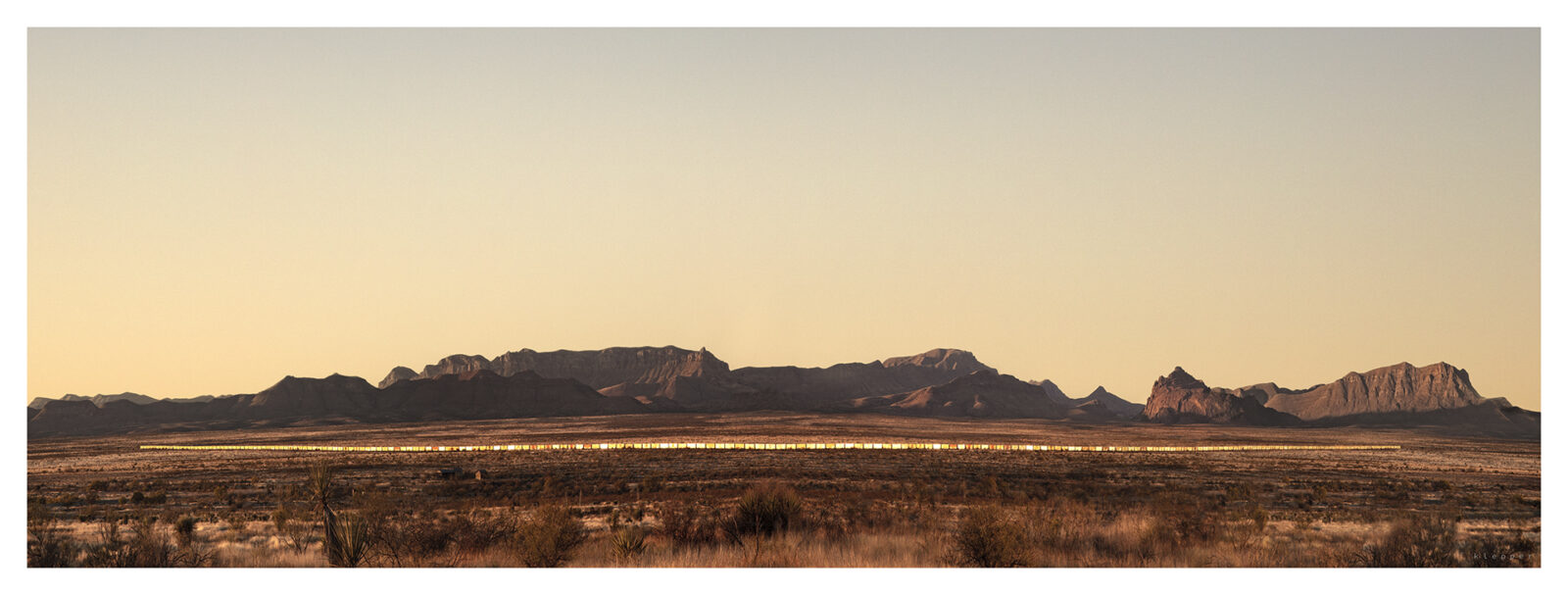 E. Dan Klepper, Iron Mountain (Gold Train), 2026, Ed.25, Archival Pigment print on Hahnemuhle paper, 22 x 58 in